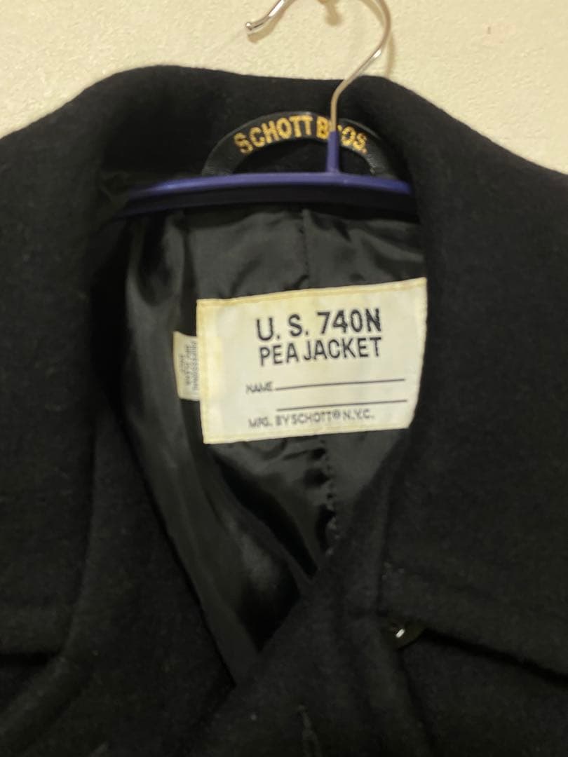 SCHOTT Bros. U.S. 740N PEACOAT ブラックMショット
