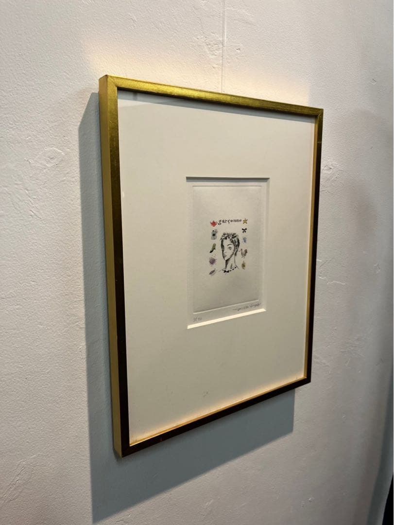 金子國義　「garconne」限定35/70 　エッチングに手彩色