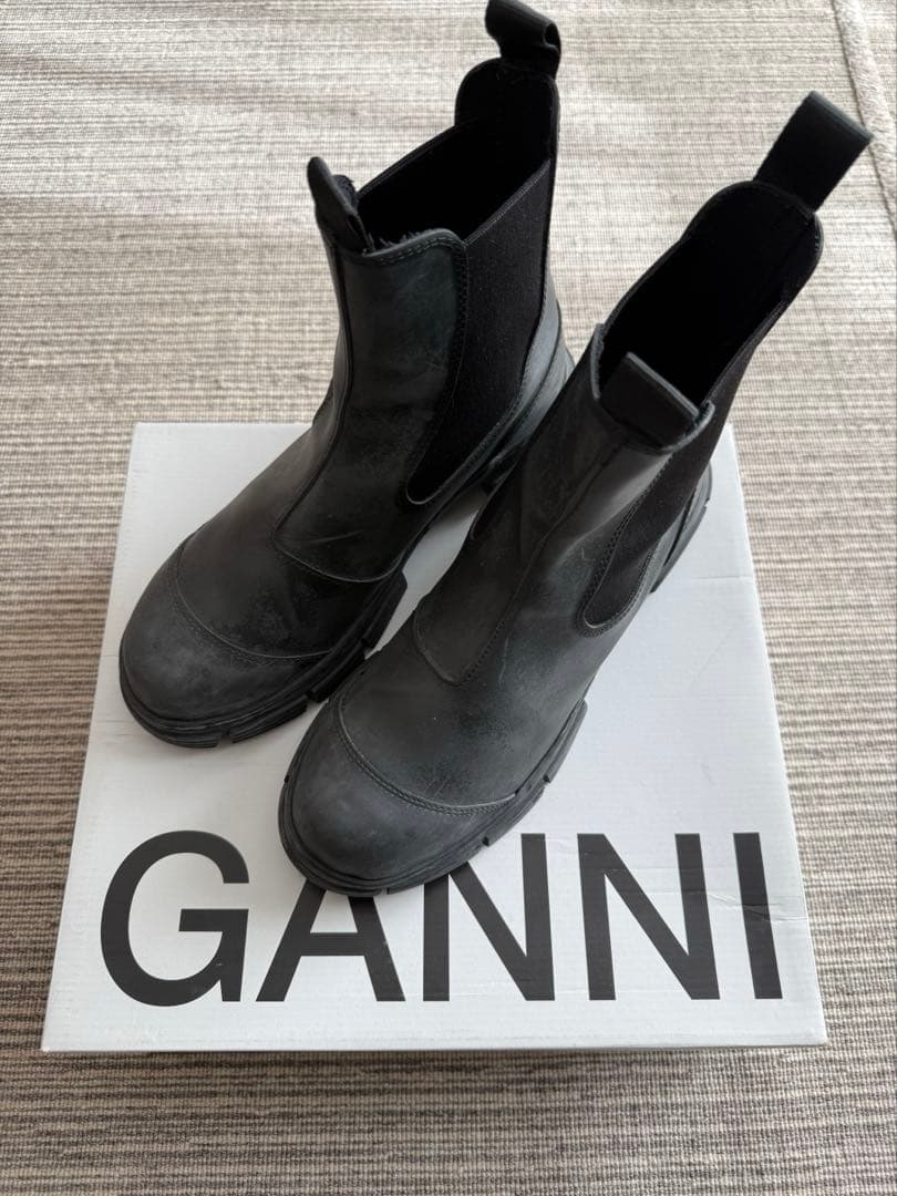 GANNI リサイクルラバーブーツ