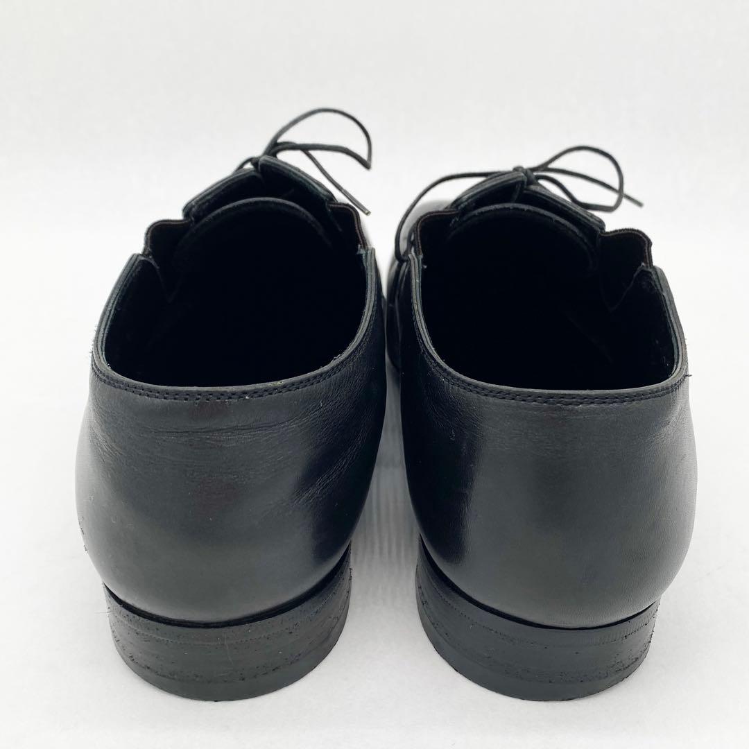 A18208 美品 ルイヴィトン LVロゴメダリオン レザーシューズ 黒7.5