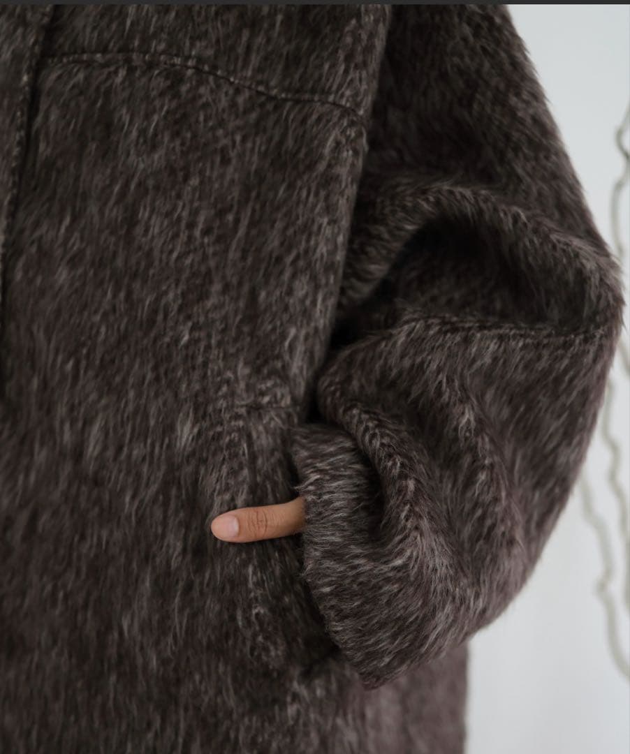 美品⭐︎hellam シャギースタンドカラーコート