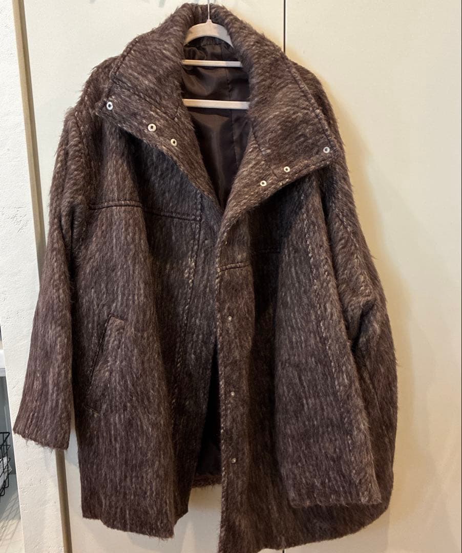 美品⭐︎hellam シャギースタンドカラーコート