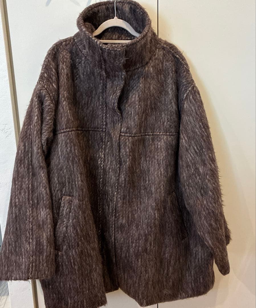 美品⭐︎hellam シャギースタンドカラーコート