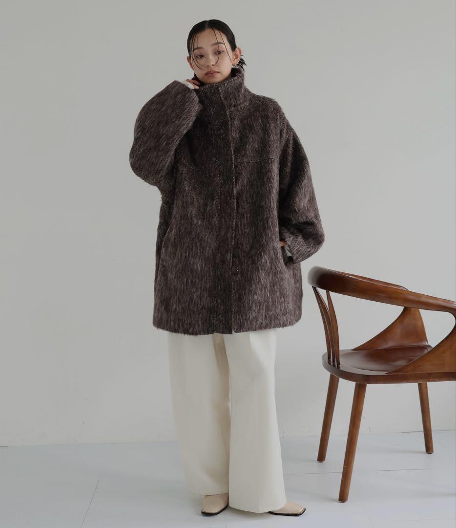 美品⭐︎hellam シャギースタンドカラーコート