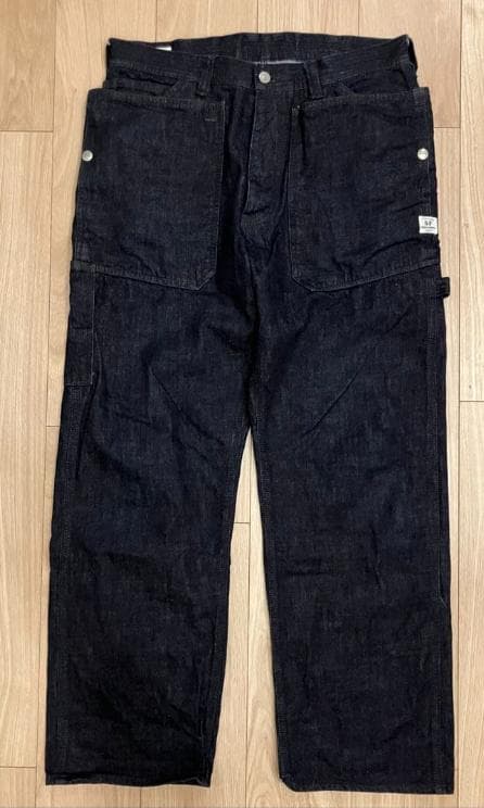 ササフラス　フォールリーフガーデナーパンツ　Lサイズ　デニム