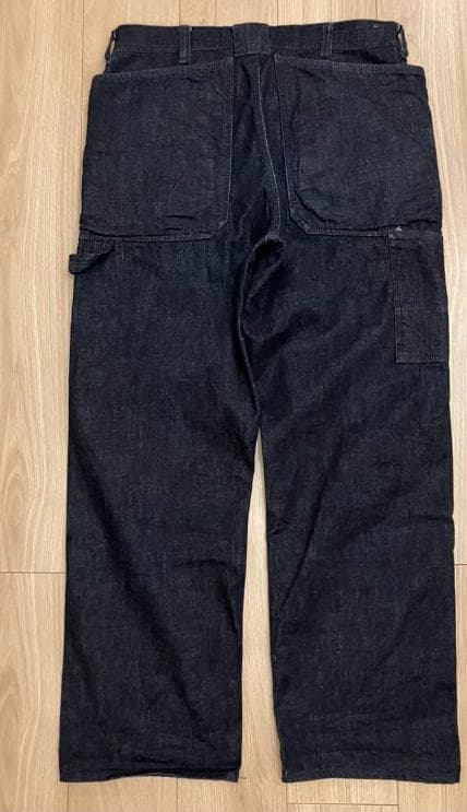 ササフラス　フォールリーフガーデナーパンツ　Lサイズ　デニム