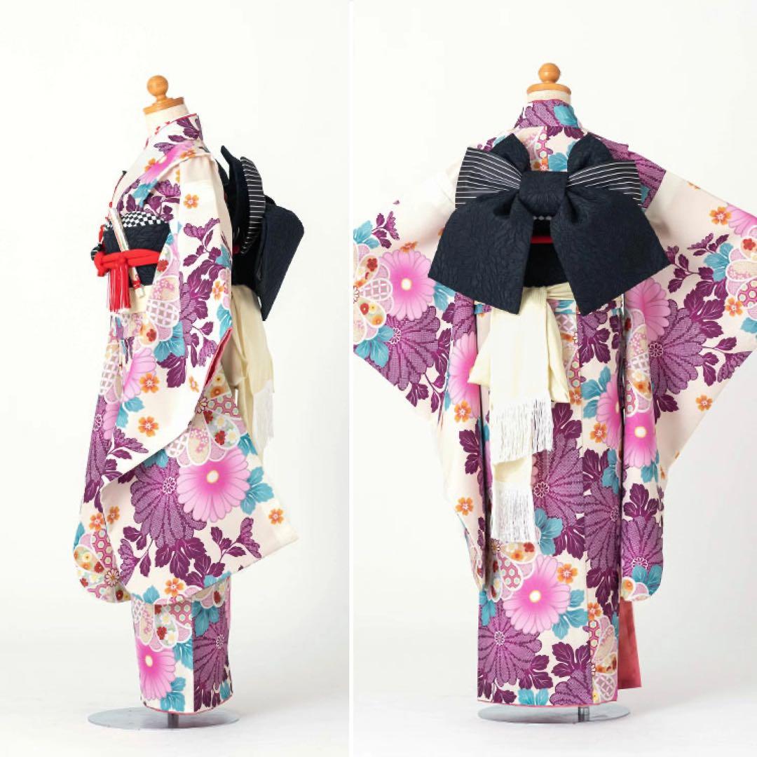 【限定値下げ】新品未使用✴︎ しつけ糸付　7歳　着物　襦袢セット✴︎