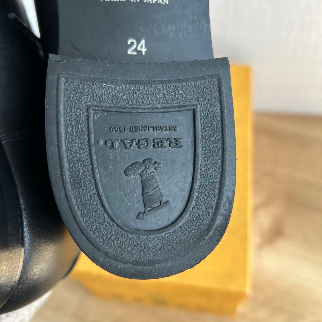 REGAL ブラックレザー ドレスシューズ キャップトゥ　24cm