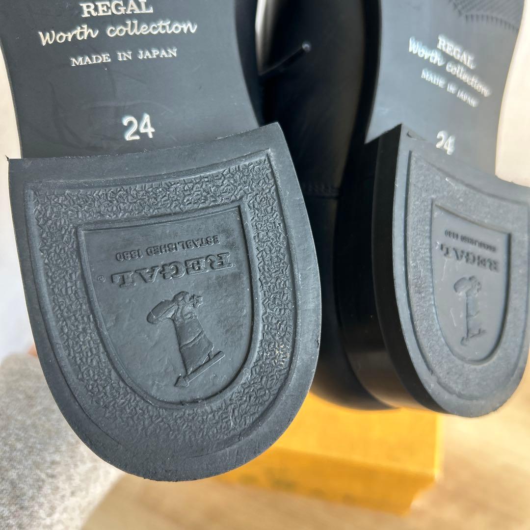 REGAL ブラックレザー ドレスシューズ キャップトゥ　24cm