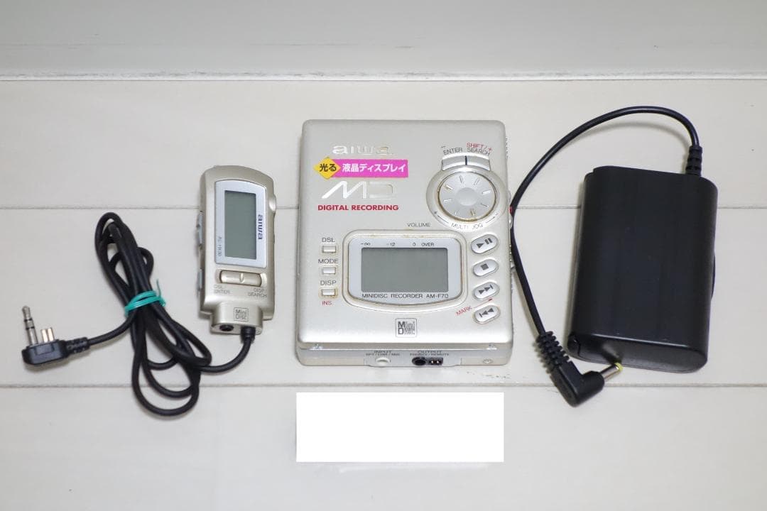 希少品 単3電池対応 ポータブルMDレコーダー AM-F70 AIWA アイワ