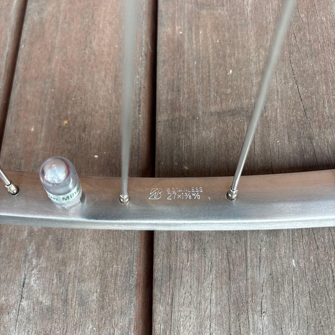 【新品】27インチ内装5段変速 完組リヤホイール 空気ミハル君付（アルベルトなど