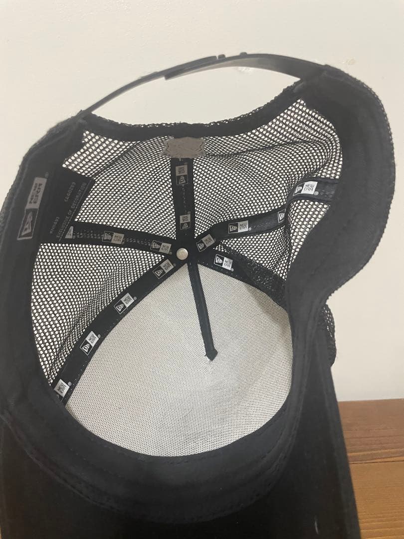 ナンバーナイン　ニューエラ　new era スカルワッペンキャップ　メッシュ