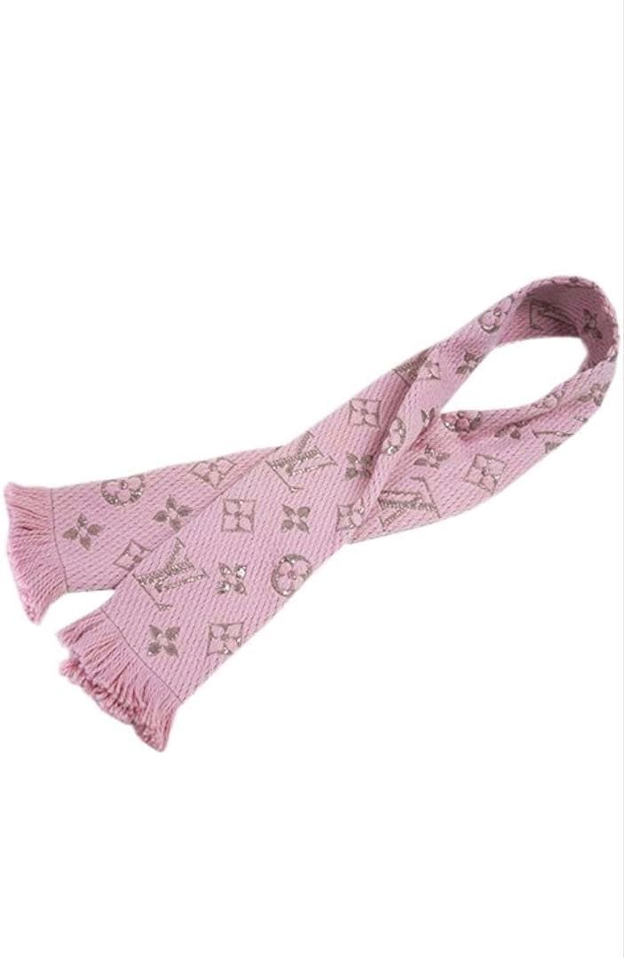 ルイヴィトン M70466 モノグラム エシャルブ ロゴマニア マフラー