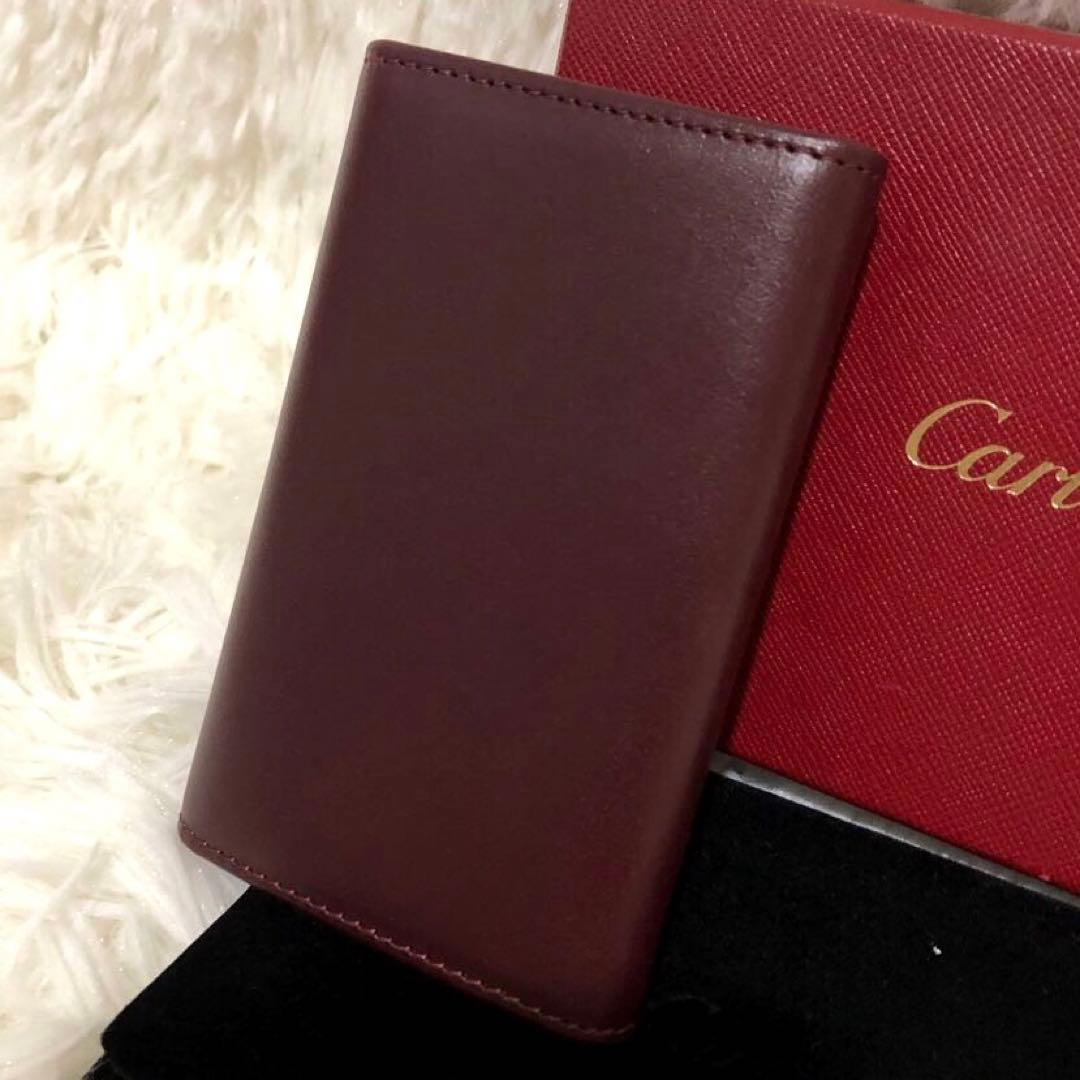 未使用✨カルティエ　マストライン　 6連キーケース　ボルドー　レディース