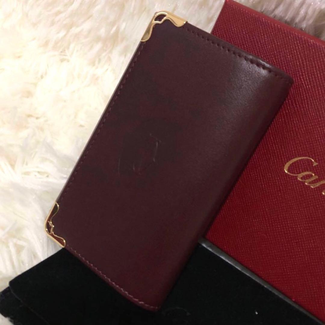 未使用✨カルティエ　マストライン　 6連キーケース　ボルドー　レディース
