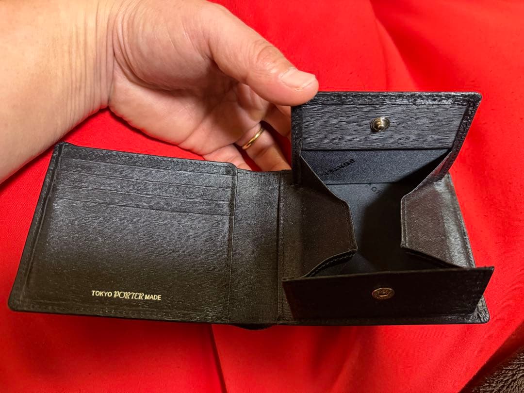 【最終価格】PORTER CURRENT二つ折り財布 ブラック052-02204