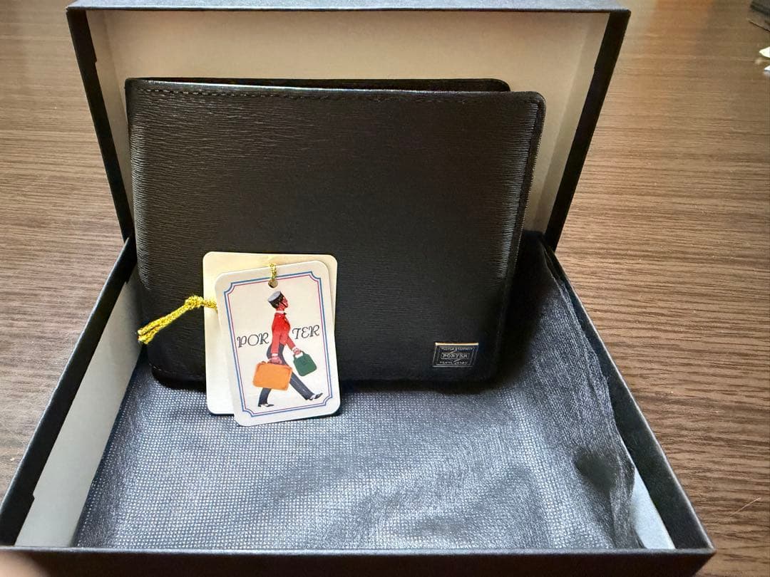 【最終価格】PORTER CURRENT二つ折り財布 ブラック052-02204