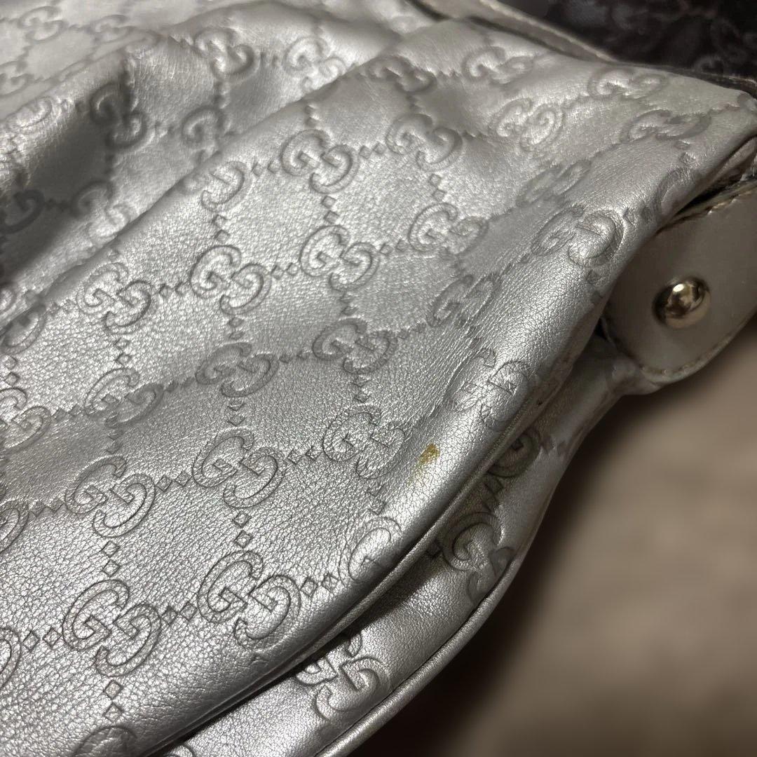 GUCCI スーキー GG柄 ワンショルダー　シルバー　中古
