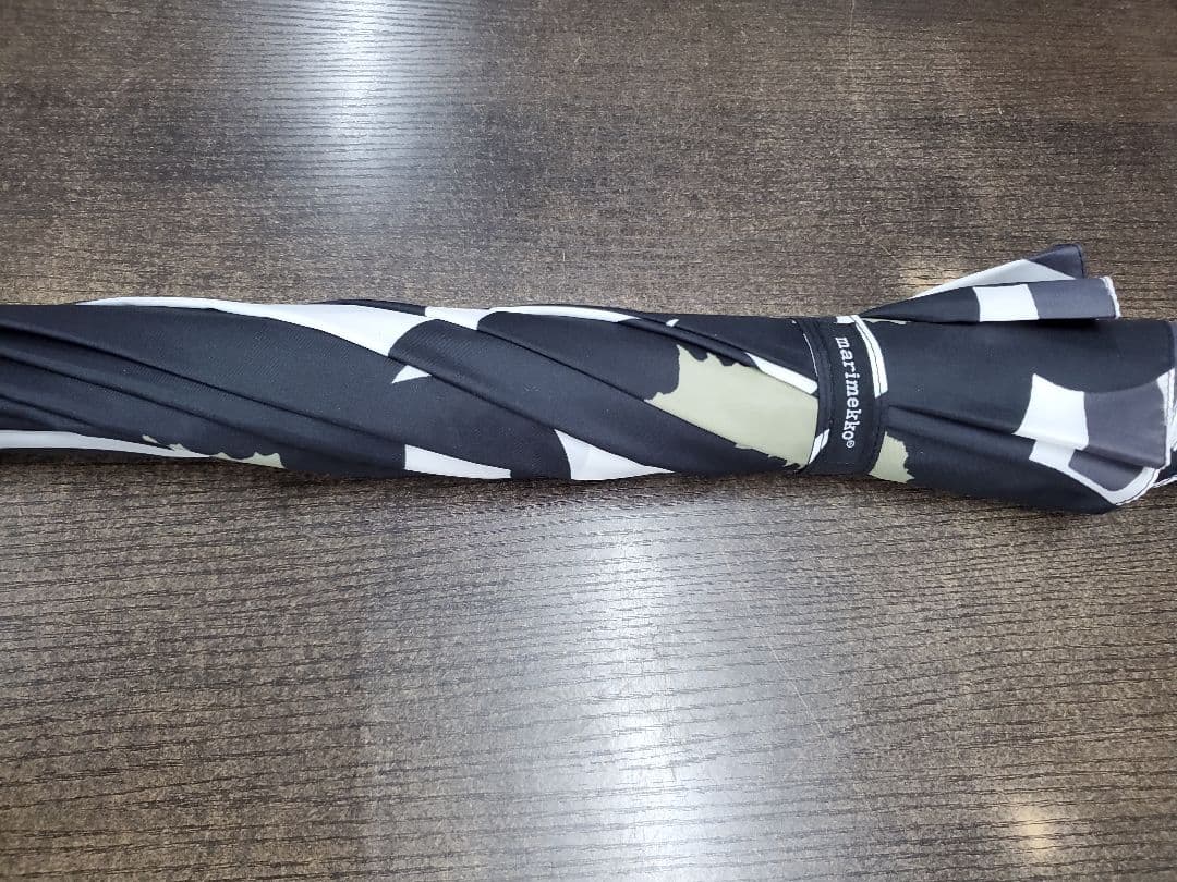 未使用　マリメッコ　ワンタッチ　長傘　ウニッコ　ブラック