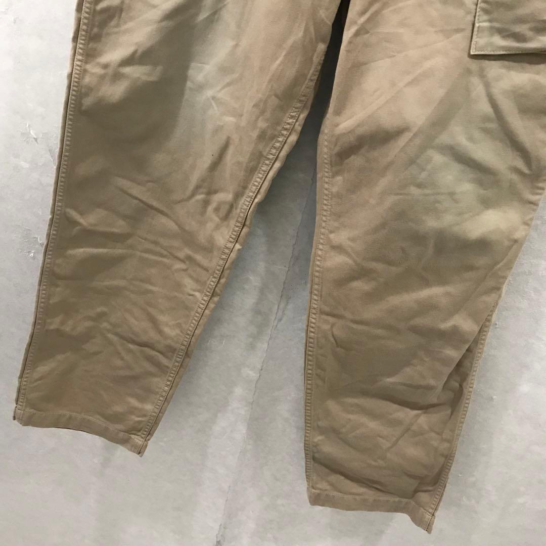 AVIREX ビッグロゴ カーゴパンツ ミリタリーパンツ ブラウン Ｌ