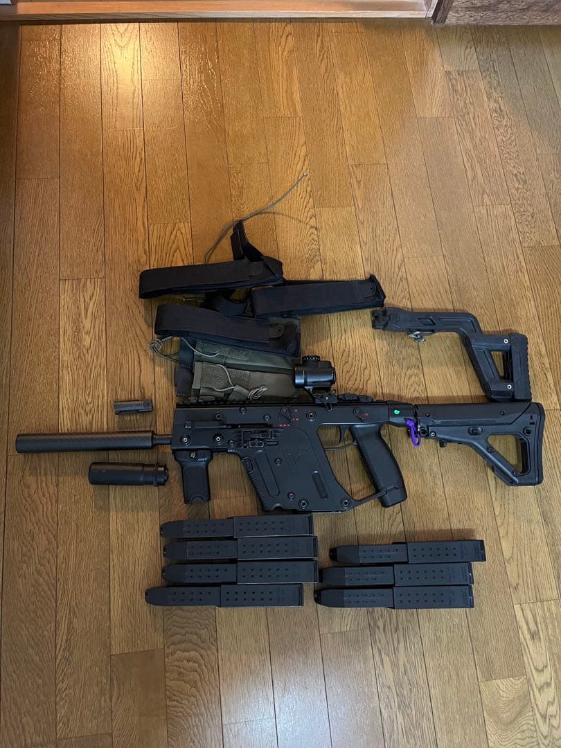 電動トイガン ブラック 調整可能m4ストック付き　クリスベクター　美品