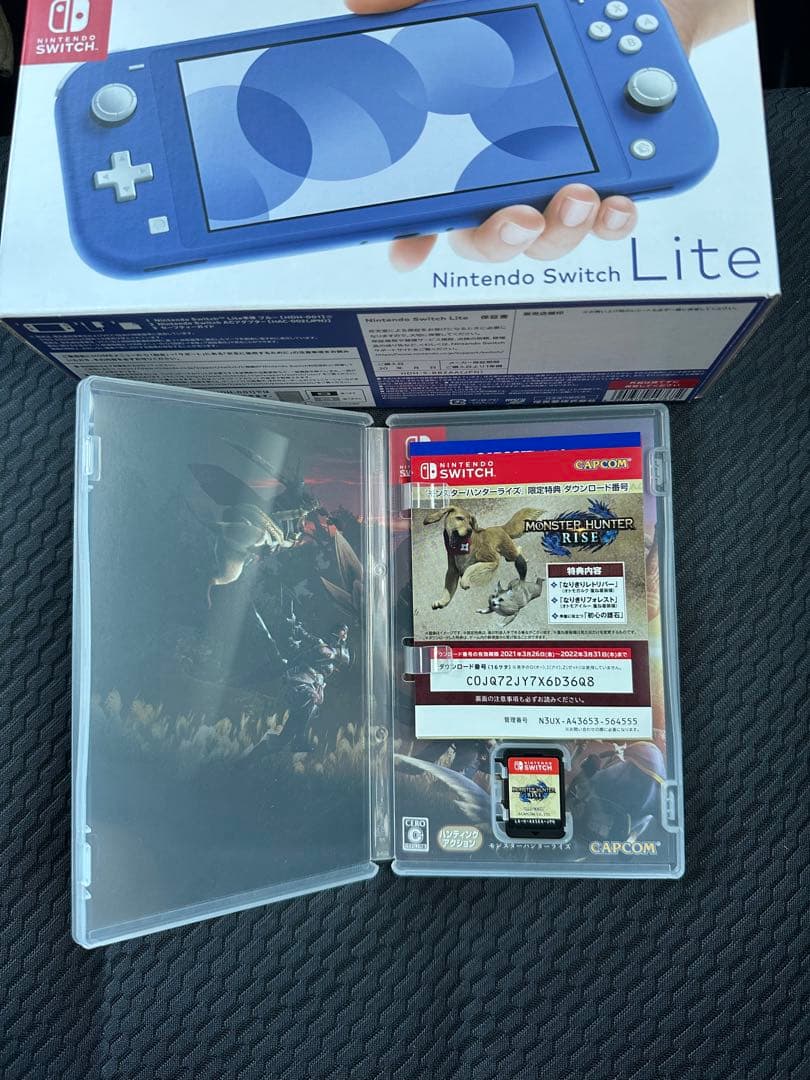 Nintendo Switch Lite ブルー モンハンライズ　動作確認済み