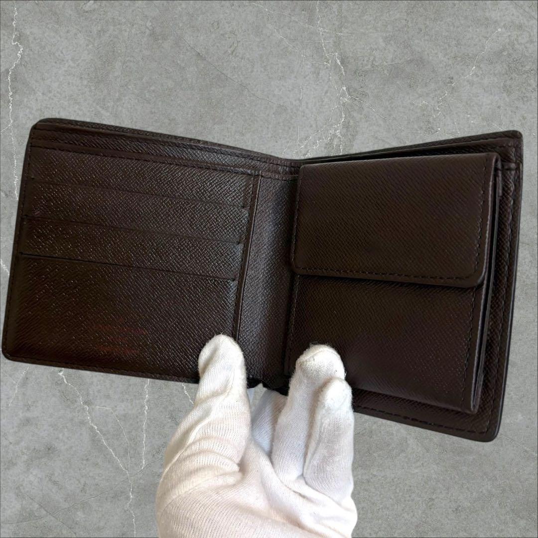 美品✨ ルイヴィトン 財布 ポルトフォイユ マルコ ダミエ柄　二つ折り財布