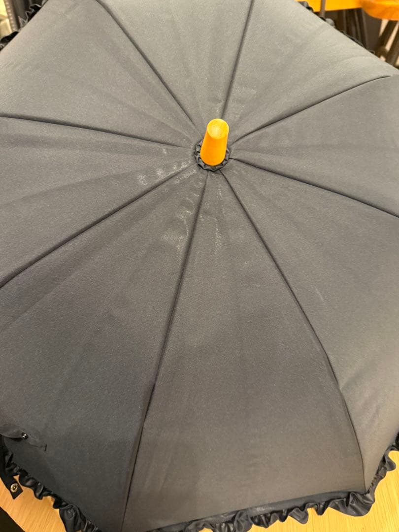 サンバリア 長傘S 黒 フリル