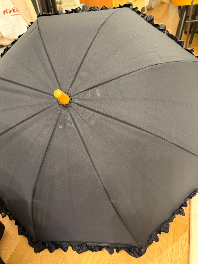 サンバリア 長傘S 黒 フリル