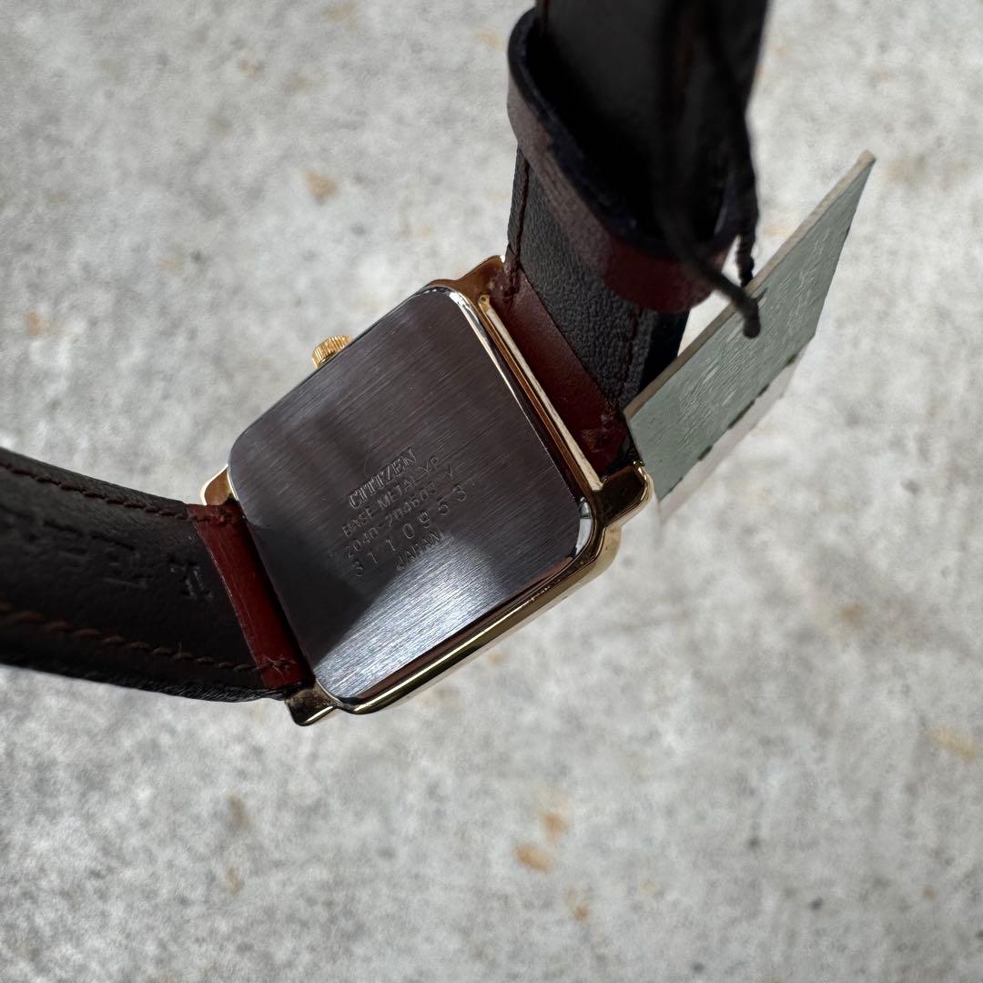 【新品電池】citizen レクタンギュラー スクエア tank 美品 スモセコ