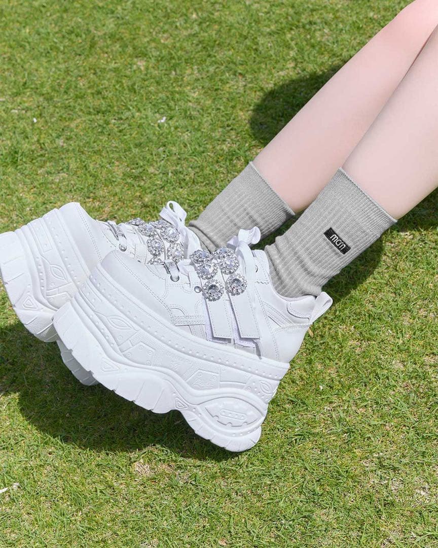 ミシェルマカロン YOSUKE ダブルベルト厚底スニーカー