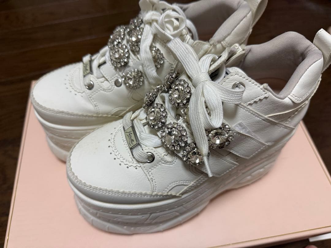 ミシェルマカロン YOSUKE ダブルベルト厚底スニーカー