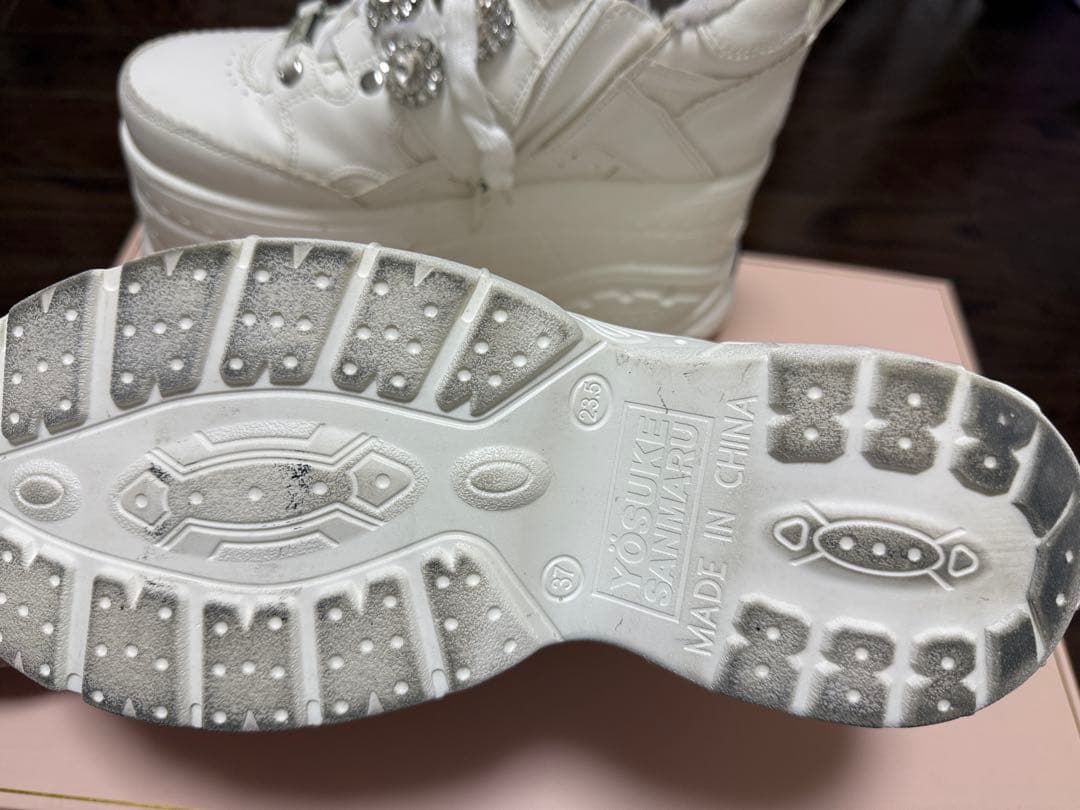 ミシェルマカロン YOSUKE ダブルベルト厚底スニーカー