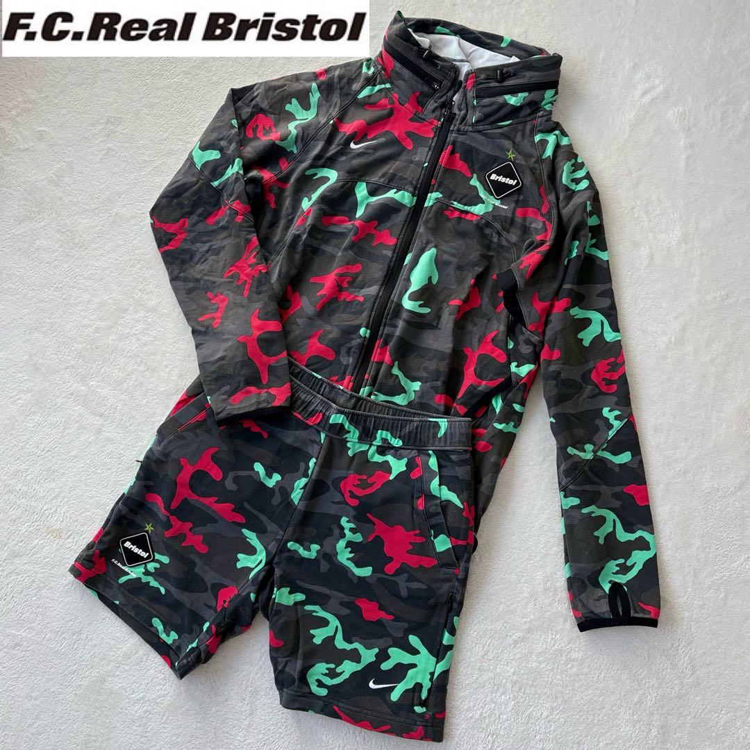 【美品✨】FCRB×NIKE カモフラ　ウォームアップセットアップ　総柄　希少‼️