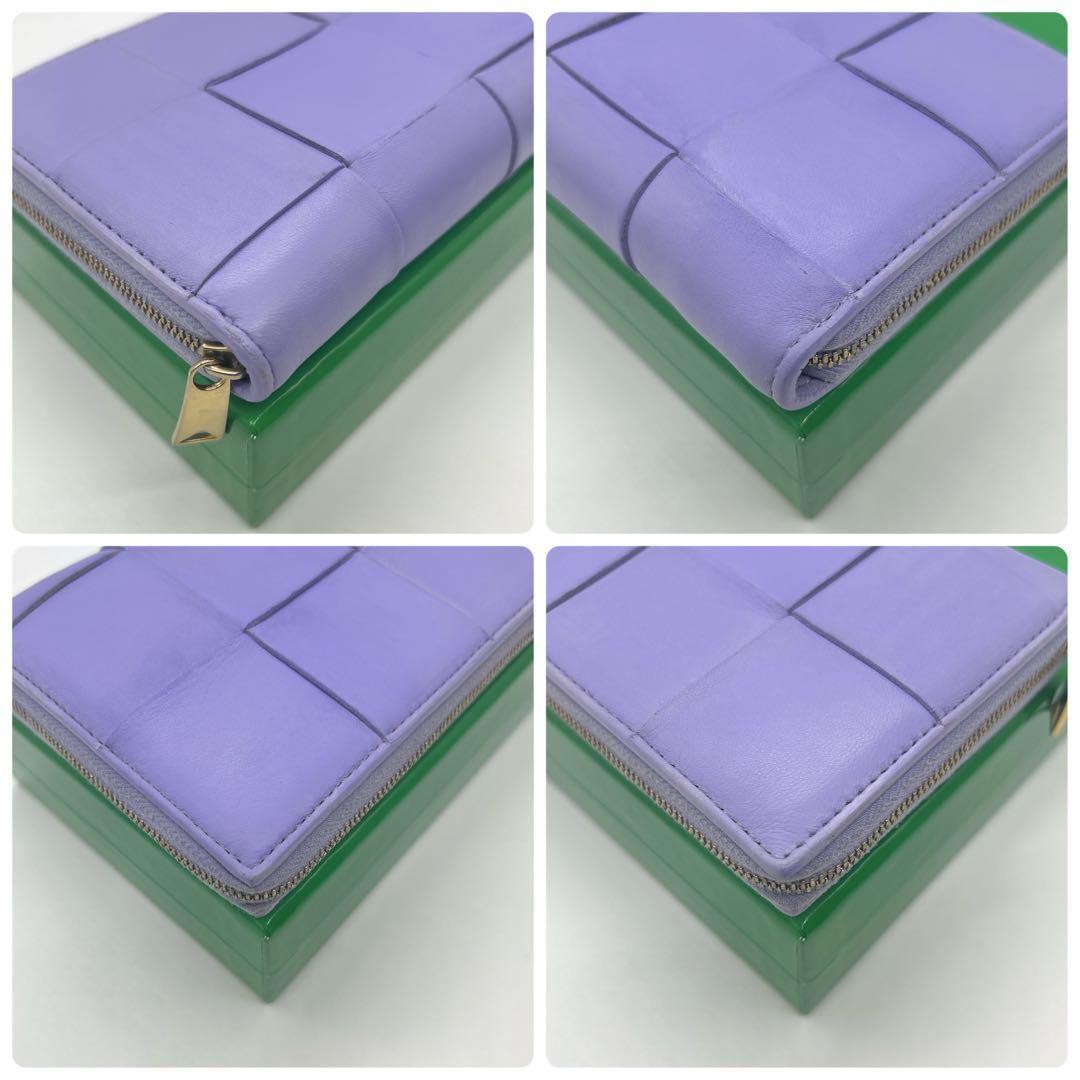 希少 現行 極美品✨ボッテガヴェネタカセットラウンドジップ長財布 マキシ