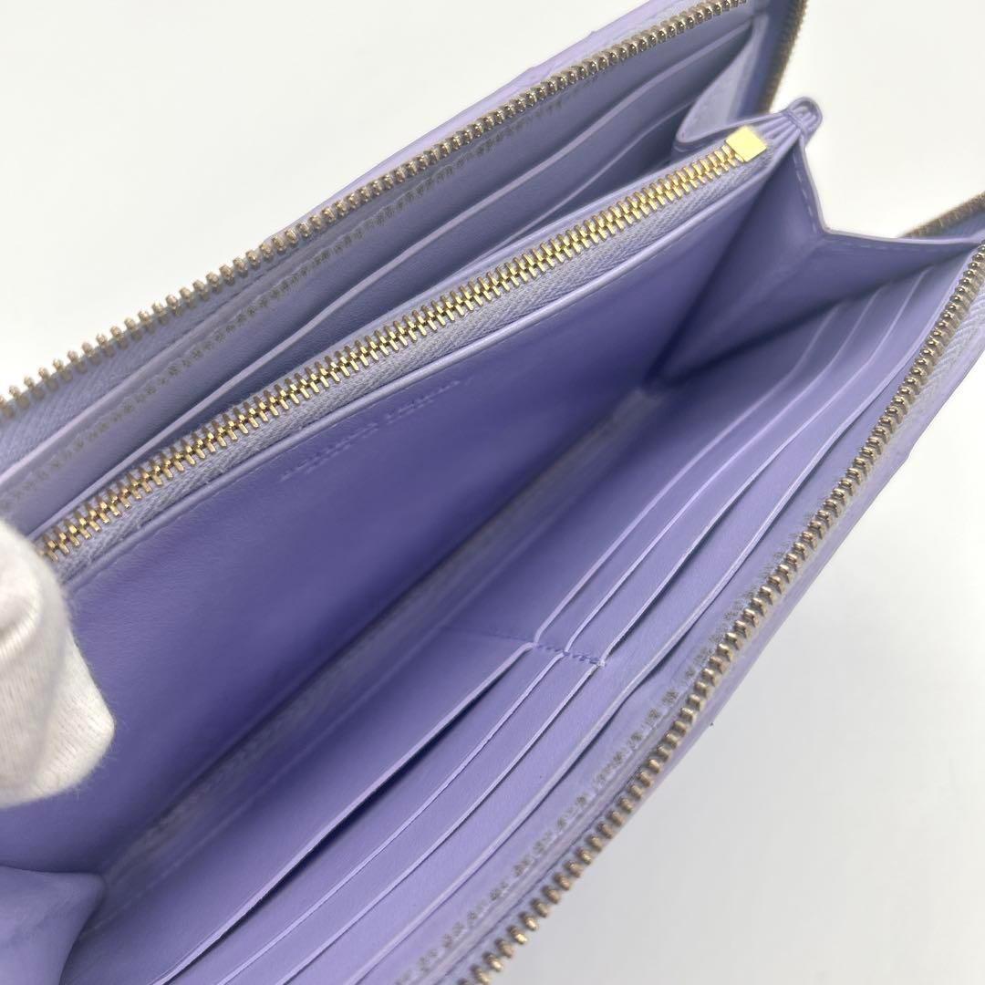 希少 現行 極美品✨ボッテガヴェネタカセットラウンドジップ長財布 マキシ