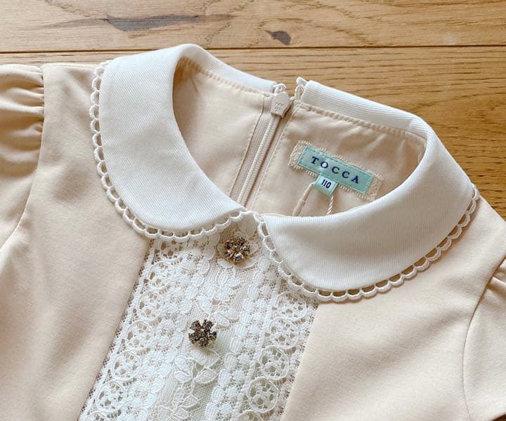 新品　トッカバンビーニ　ワンピース　襟付き　フォーマル　110㎝　4378