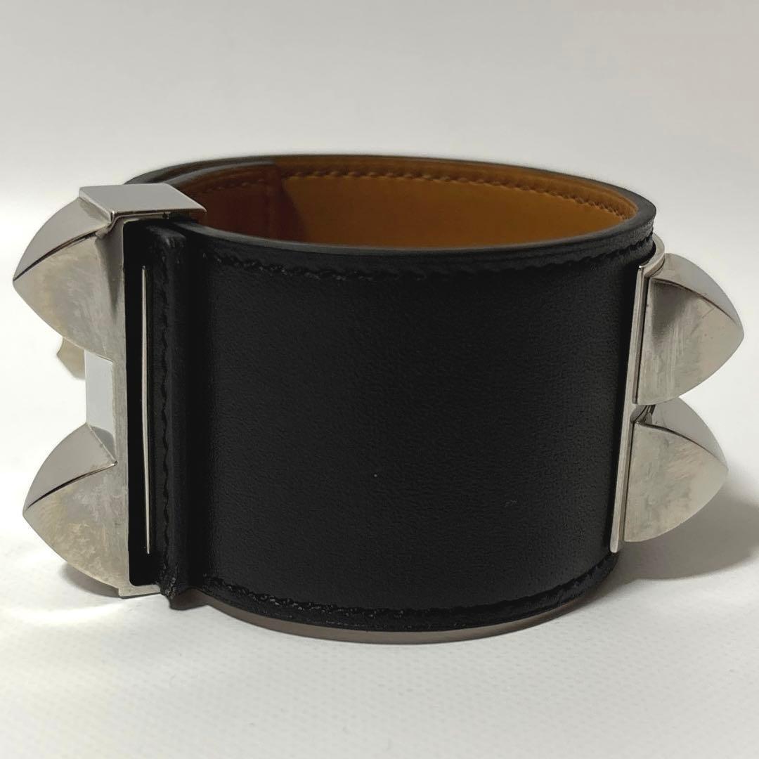 HERMES エルメス コリエドシアン ブレスレット ブラック シルバー