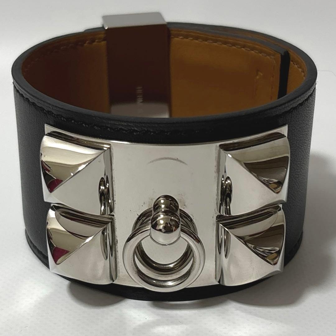 HERMES エルメス コリエドシアン ブレスレット ブラック シルバー