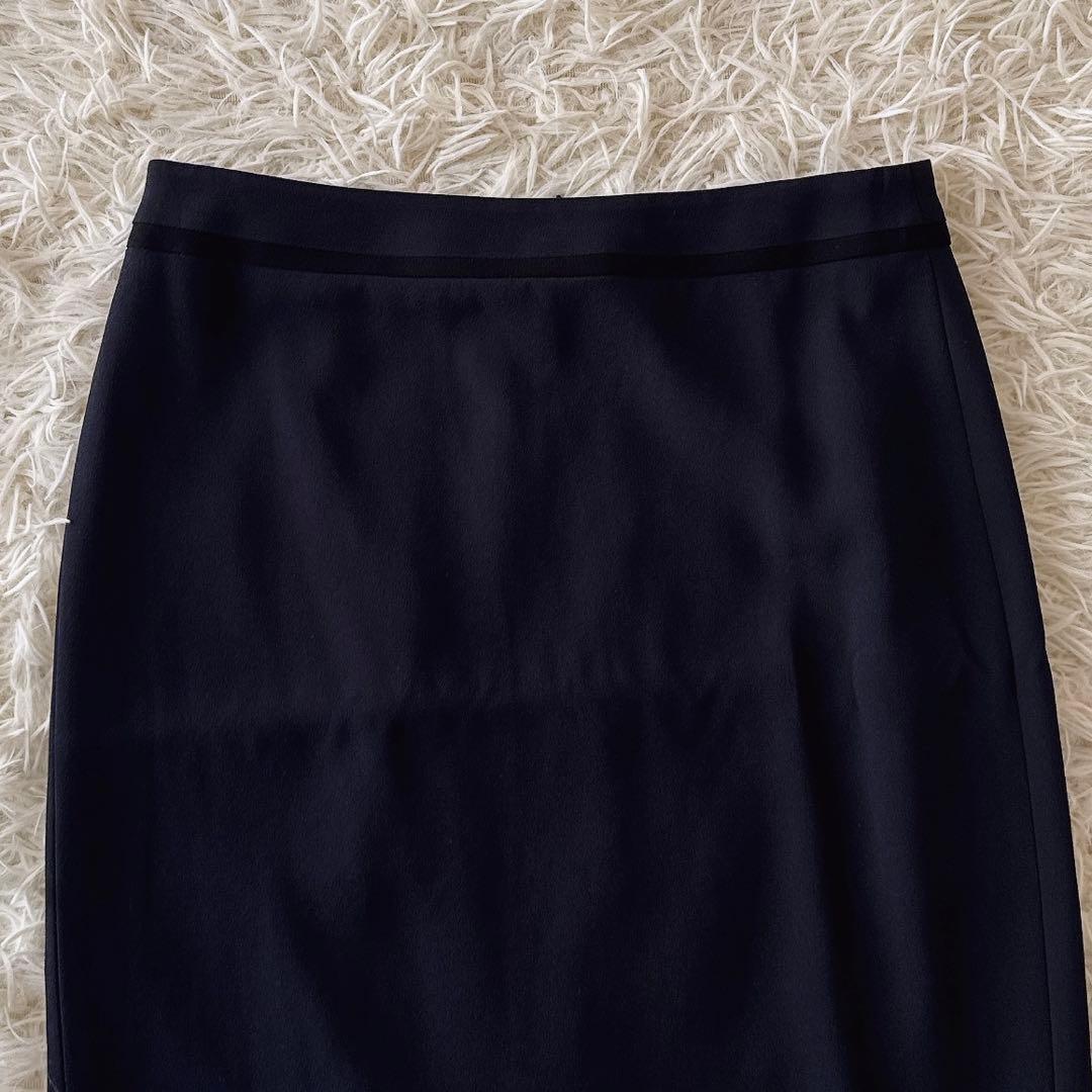 ベイジ CINDY✨ノーカラージャケット セットアップ バイカラー 紺 2