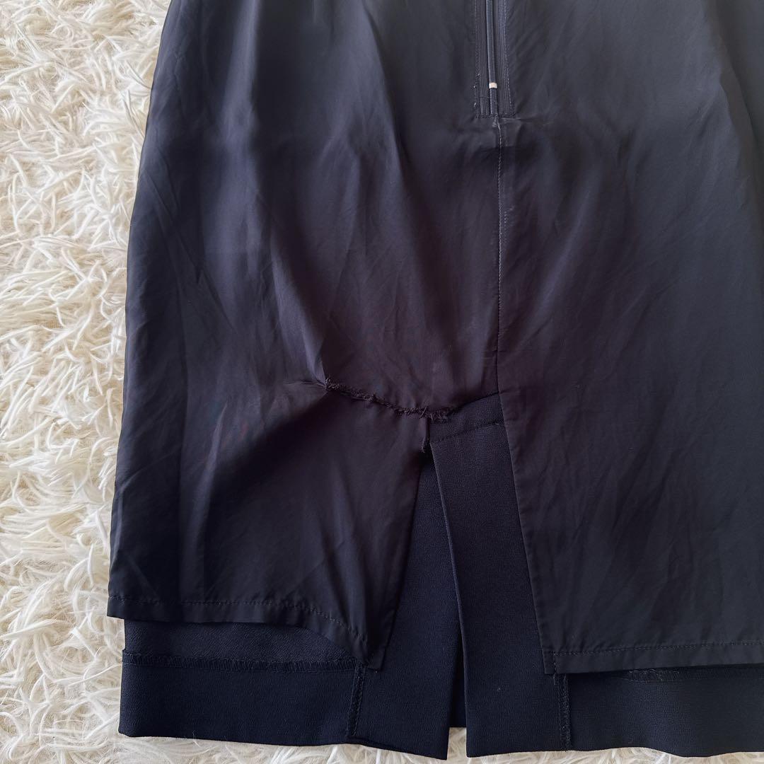 ベイジ CINDY✨ノーカラージャケット セットアップ バイカラー 紺 2