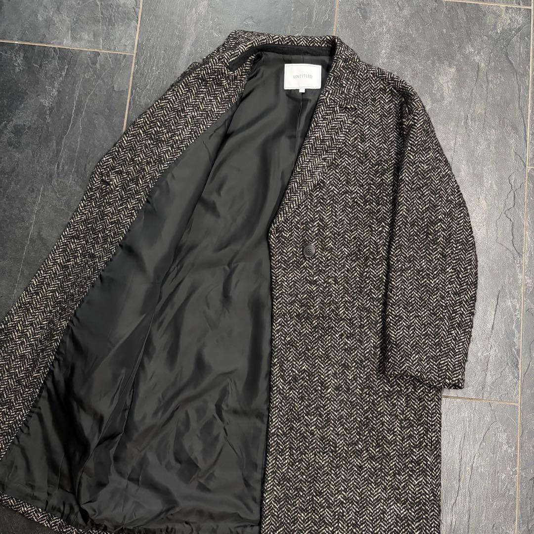 UNTITLED アンタイトル　ヘリンボーン　ウール　ツイード　チェスターコート