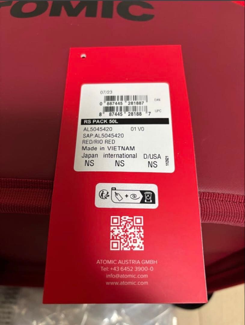 ATOMIC アトミックRS PACK５０L 新品