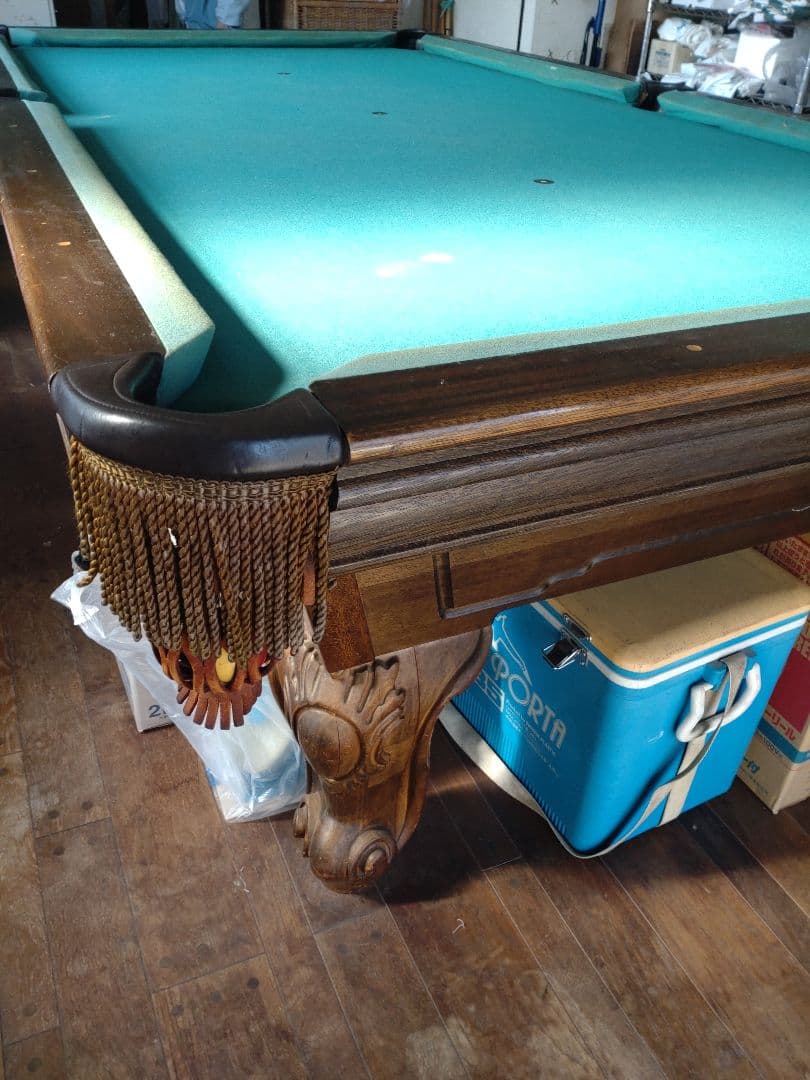 直接引取り限定ビリヤードキュー5本セットと台、玉　9フィート　Murray