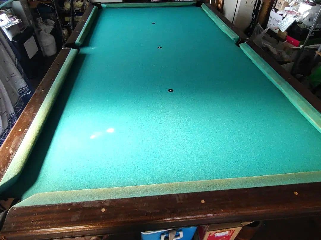 直接引取り限定ビリヤードキュー5本セットと台、玉　9フィート　Murray