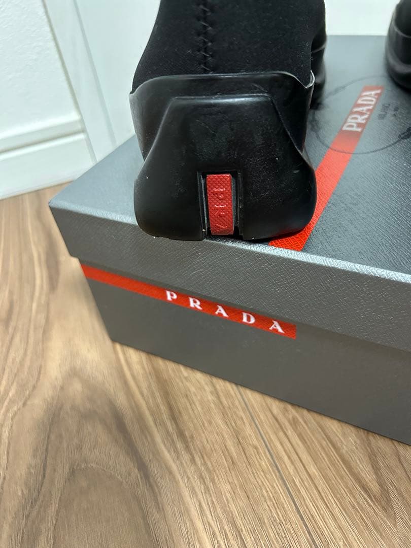 プラダスポーツラバーロゴブーツ