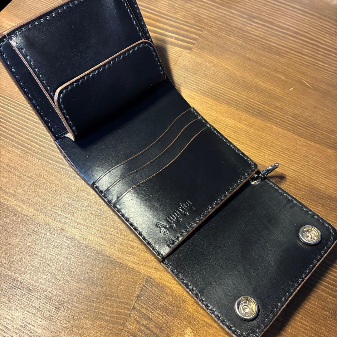 おしコン様オーダー　ショートトラッカーウォレット　ホーウィン社　クロムエクセル