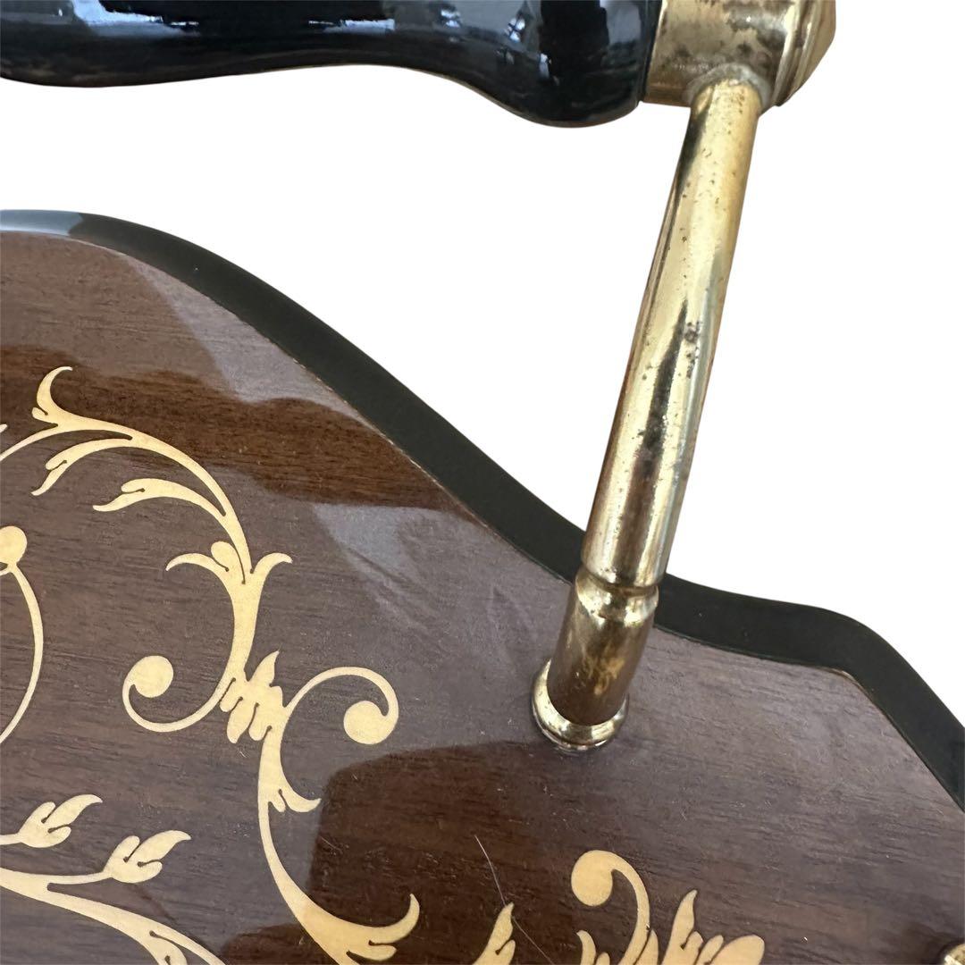 イタリア製DOMANI ドマン　キャスター付　象嵌ワゴン　キッチンワゴン