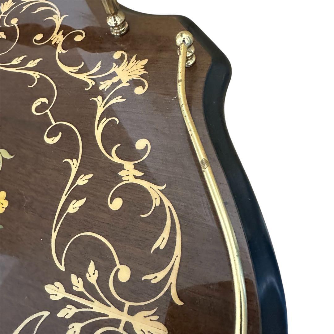 イタリア製DOMANI ドマン　キャスター付　象嵌ワゴン　キッチンワゴン