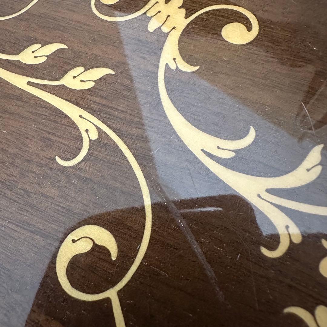 イタリア製DOMANI ドマン　キャスター付　象嵌ワゴン　キッチンワゴン